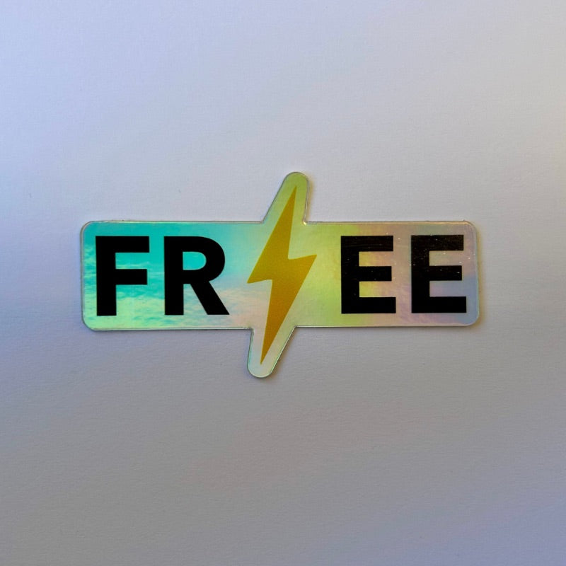 Holographic Lightning Sticker