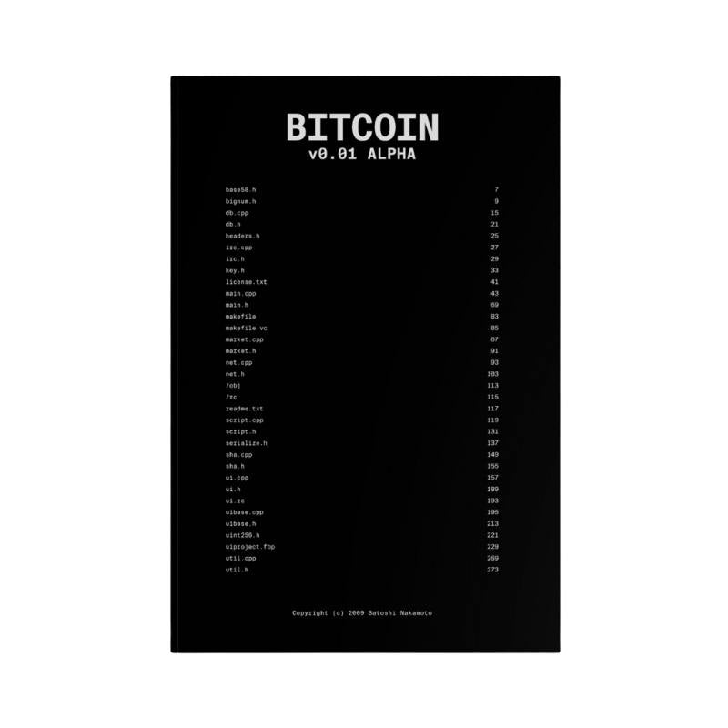 Bitcoin – Alpha v0.01 Soft Cover