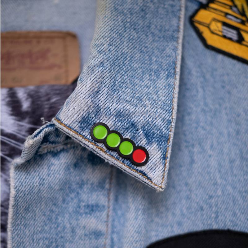 Bitcoin Dots Pin