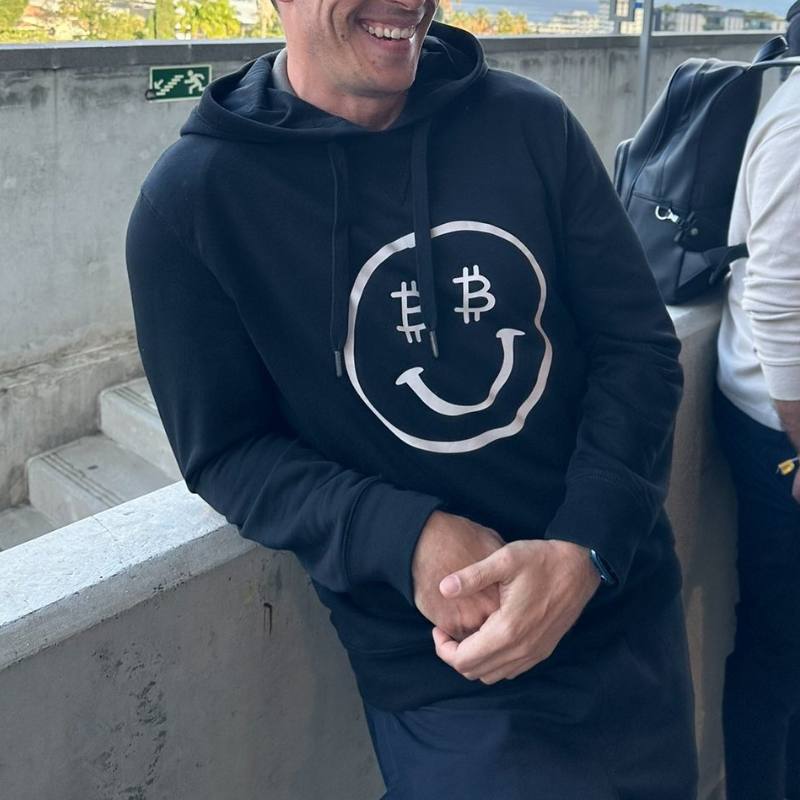 Bitcoin Smiley Face Unisex Hoodie