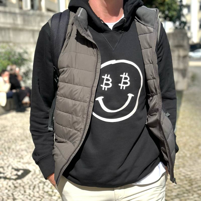 Bitcoin Smiley Face Unisex Hoodie