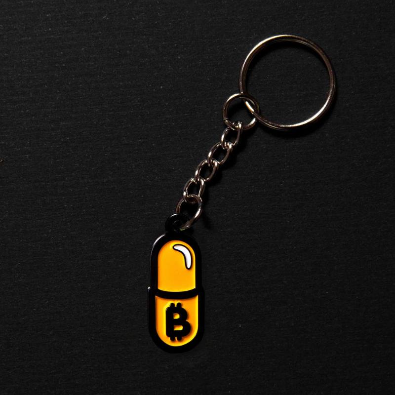 Orange Pill Keychain