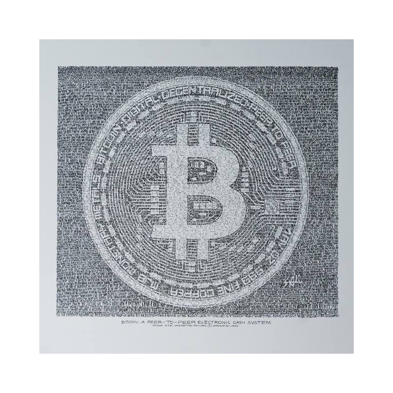 The Bitcoin Whitepaper Handwriting Print